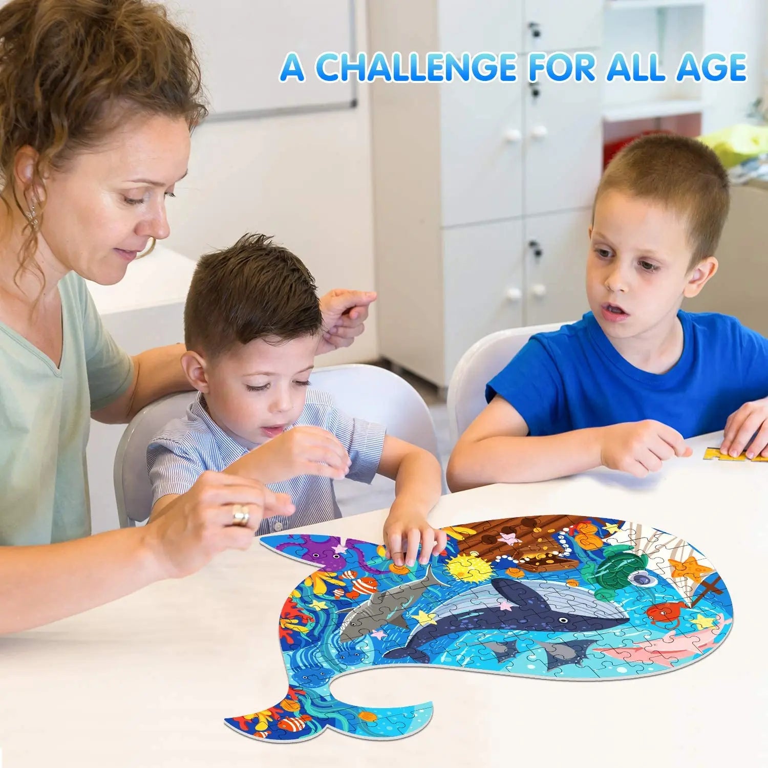 Hahowa Unique Animal Puzzle Children Jigsaw Puzzle Toy With Paper Gift Box Montesorri Education Games Toys Gifts For Kids Child