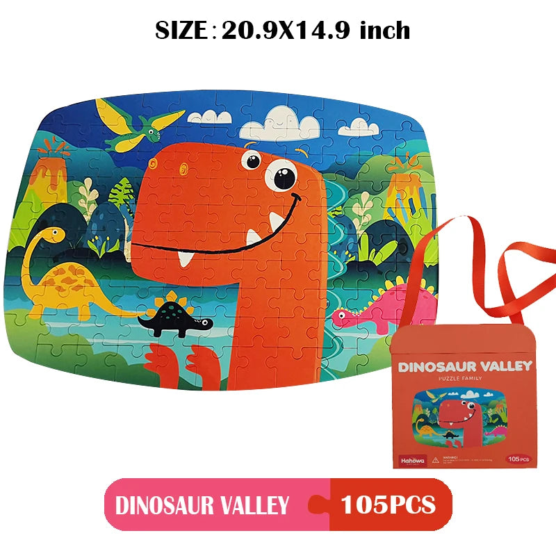 Hahowa Unique Animal Puzzle Children Jigsaw Puzzle Toy With Paper Gift Box Montesorri Education Games Toys Gifts For Kids Child