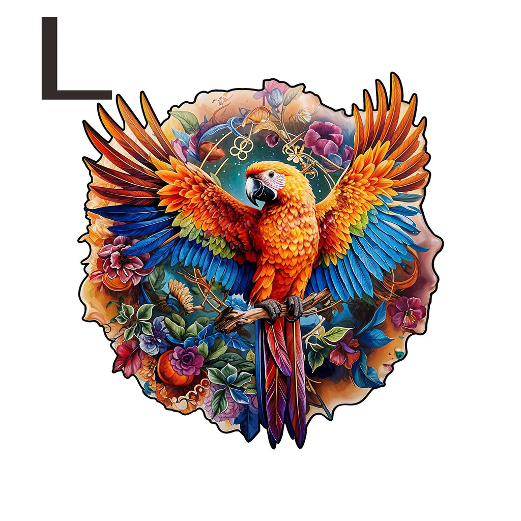 Unique Parrot Pattern Wooden Puzzle, Irregular Animal Shape, Suitable for Holiday Birthday Gifts for Family and Friends