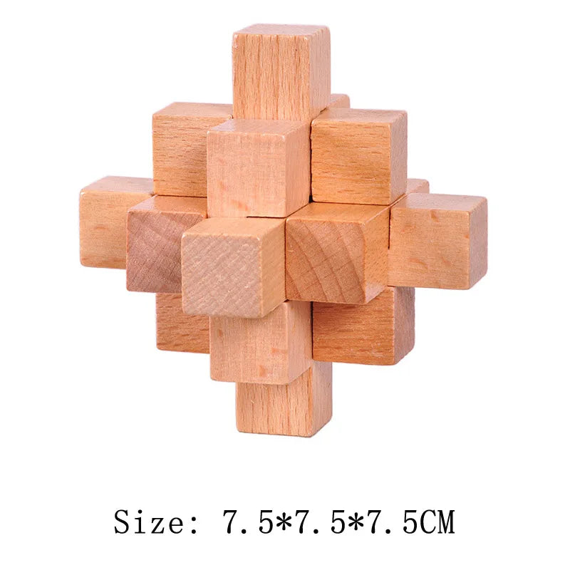 Lu Ban Puzzle Wooden Brain Toys IQ Games Children And Adults Casse Tete Rompecabezas 3D De Madera Juegos De Inteligencia