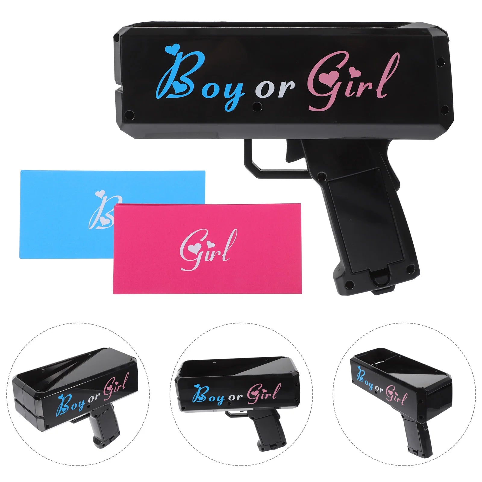 Golden Gender Reveal Money Shooter Toy Baby Shower Party Plaything Paper Sprayer Prop Fun Decorations For Holiday Events