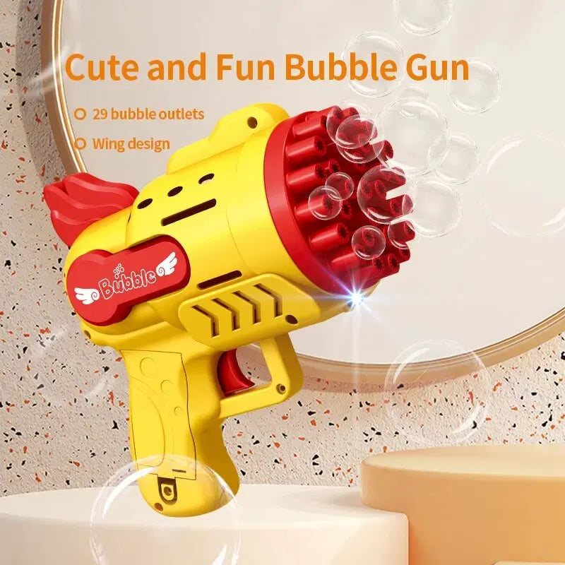 Clearance_Light-Up Bubble Gun - 29-Hole Gatling Blaster for Boys & Girls 6-14 Years Old(Batteries & Bubble Liquid Not Included)_