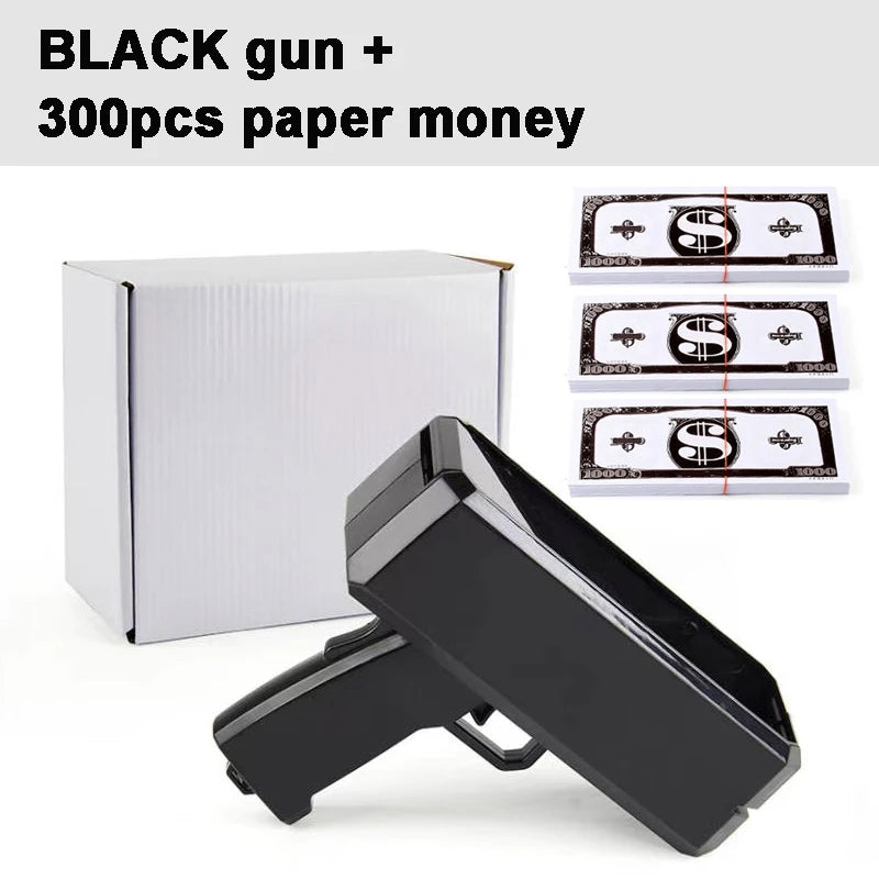 Shoot Money Gun Toy Decoration Shooter Throwing Toys Kids Funny Party Game Banknote Shoot Pistol Paper Money Wedding Birthday