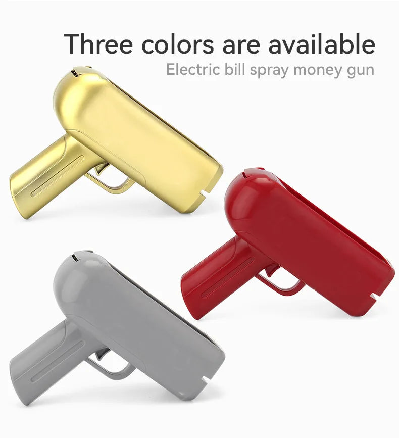 Banknote gun game toys Pistol Party Golden Money Gun Party toys Games Cash Funny toys Wedding Golden Money gun celebrate toy