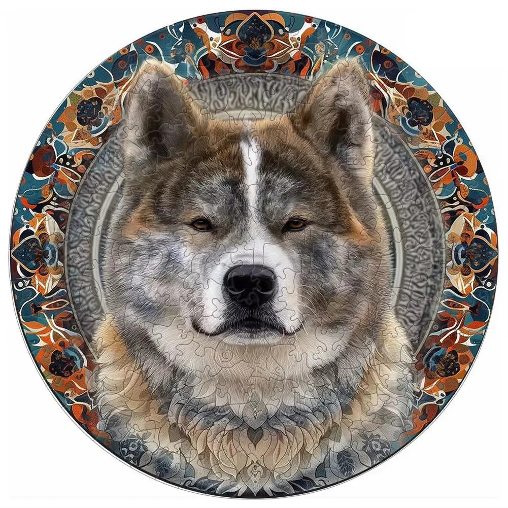 Wooden Animal Jigsaw Puzzle for Adults Kids Toy Circular Puzzle Puzzles Set Birthday Gift Brain Teaser Family Interactive Game