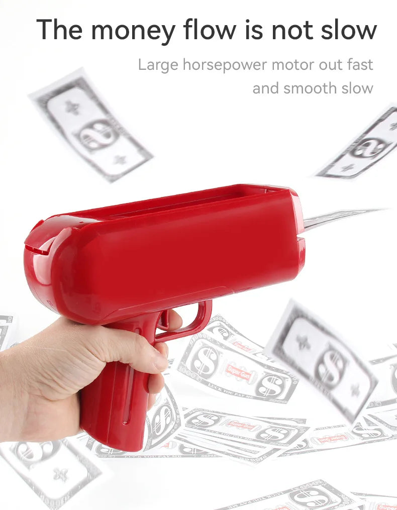 Banknote gun game toys Pistol Party Golden Money Gun Party toys Games Cash Funny toys Wedding Golden Money gun celebrate toy
