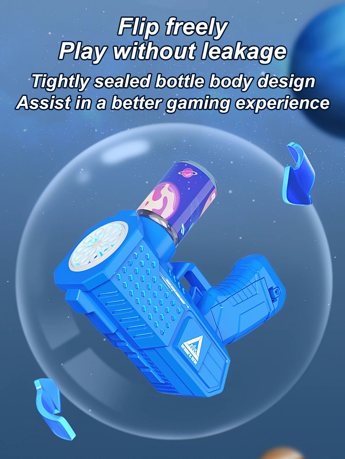 10 hole handheld fully automatic Gatling children's blowing bubble gun bubble machine without battery and bubble water