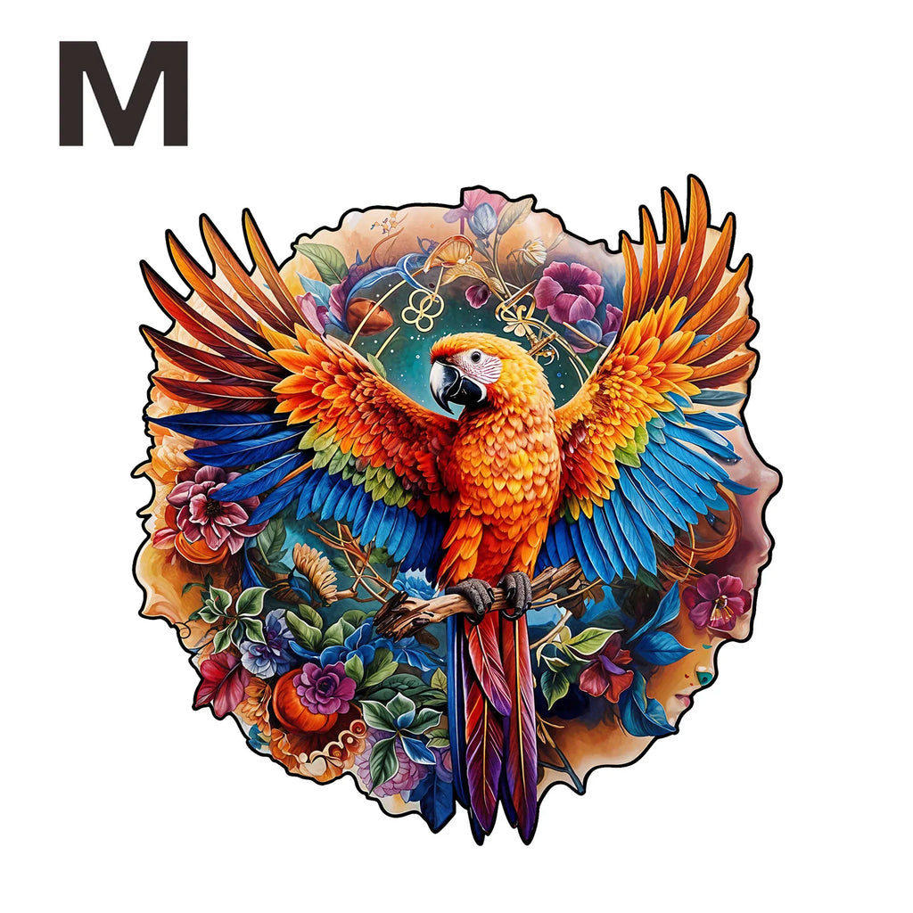 Unique Parrot Pattern Wooden Puzzle, Irregular Animal Shape, Suitable for Holiday Birthday Gifts for Family and Friends