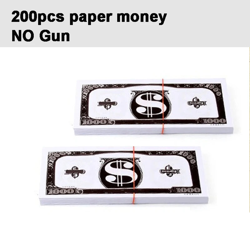 Funny Party Game Banknote Shoot Pistol Shoot Money Gun Toy Paper Money Wedding Birthday Decoration Shooter Throwing Toys Kids