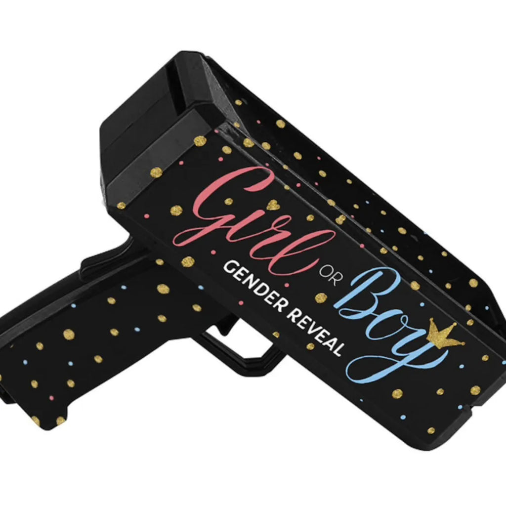Money gun gender reveal boys or girls birthday wedding party props spray paper confetti cannons salute streamers confetti spray