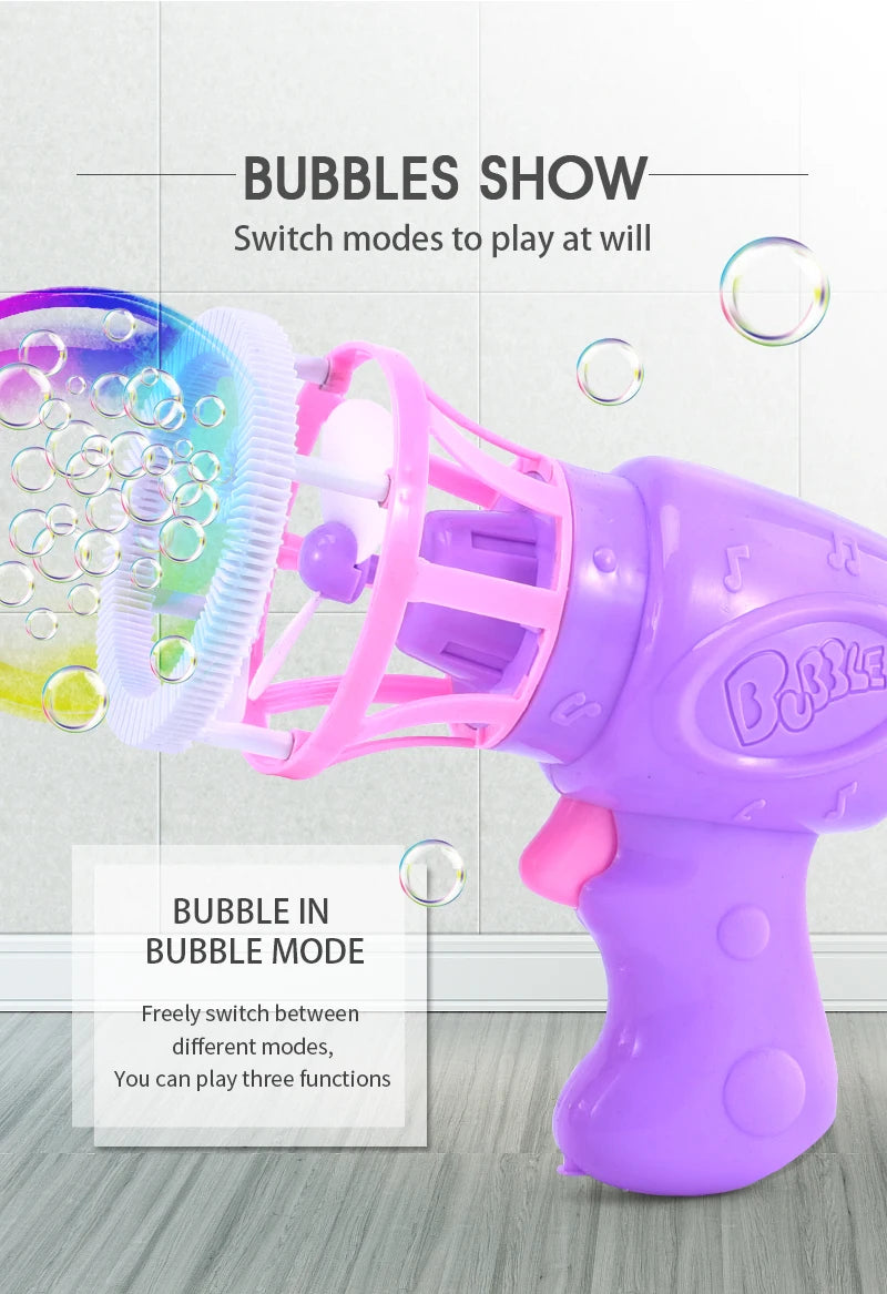 Bubble gun Creative Bubble In Bubble Toys Soap bubbles Machine Blower Maker Summer Outdoor party Games toys for kids boys girls