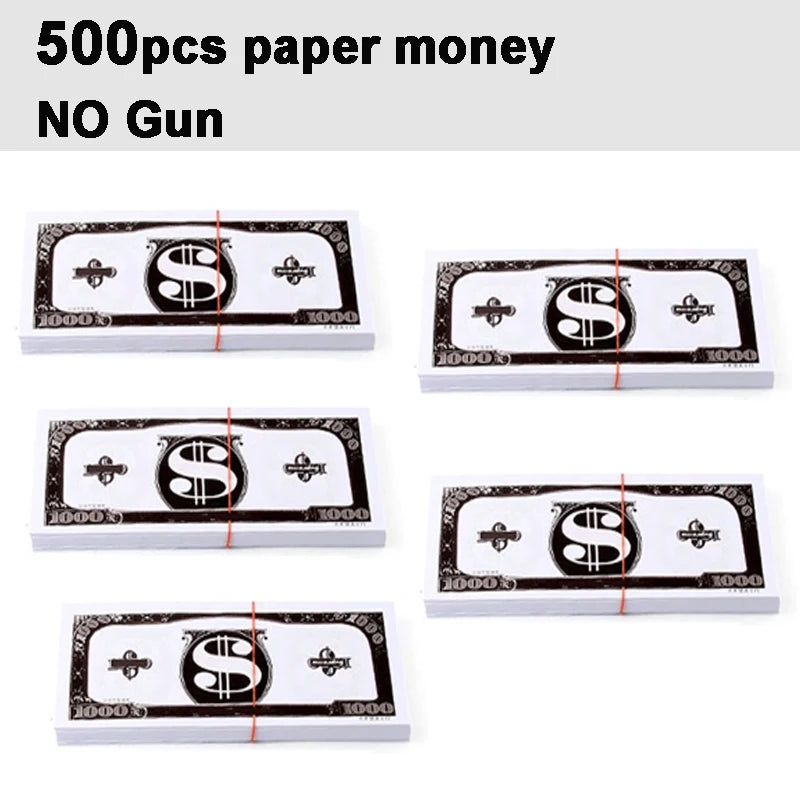 Shoot Money Gun Toy Funny Party Game Shoot Pistol Paper Money Wedding Birthday Christmas Decoration Shooter Throwing Kids Toys