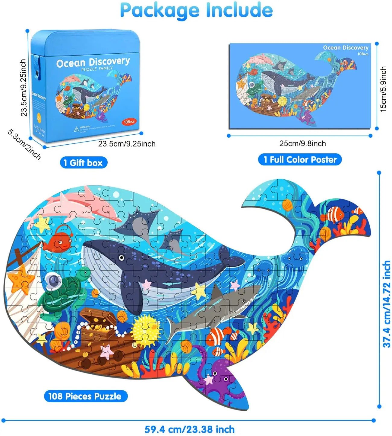 Hahowa Unique Animal Puzzle Children Jigsaw Puzzle Toy With Paper Gift Box Montesorri Education Games Toys Gifts For Kids Child