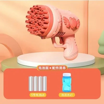 Bubble blowing machine, internet celebrity, angel bubble gun, children's electric fully automatic bubble toy