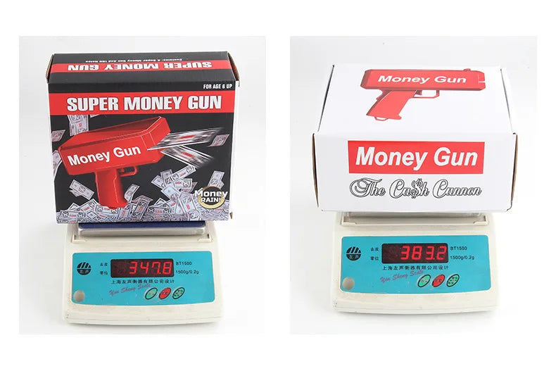 1 SET Banknote gun Party Game prop toys Relieve stress celebrate Movies Bachelor Prop Party Supplies Celebration Spray Money Gun