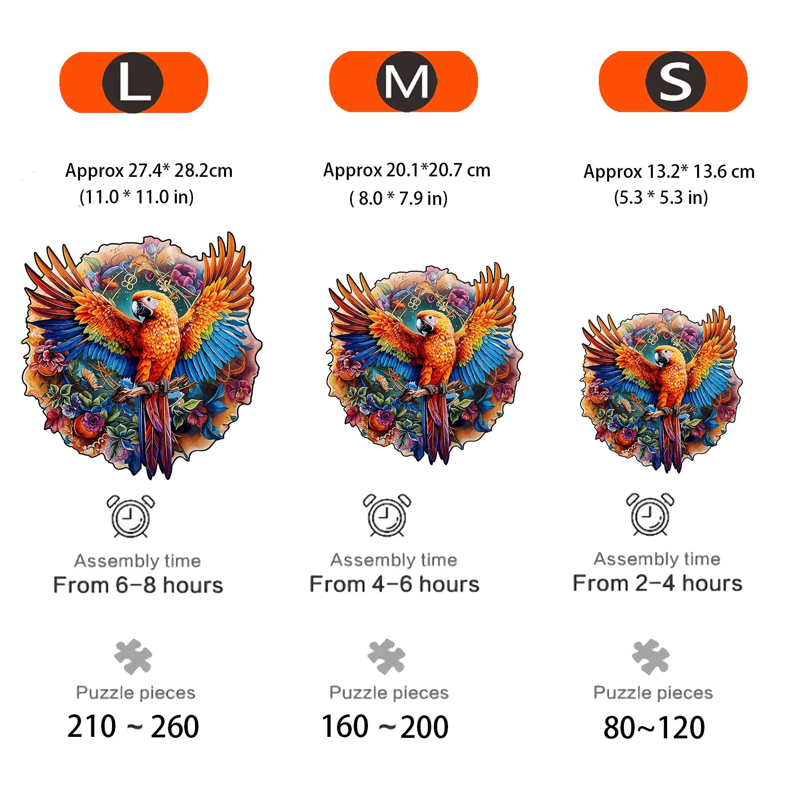 Unique Parrot Pattern Wooden Puzzle, Irregular Animal Shape, Suitable for Holiday Birthday Gifts for Family and Friends