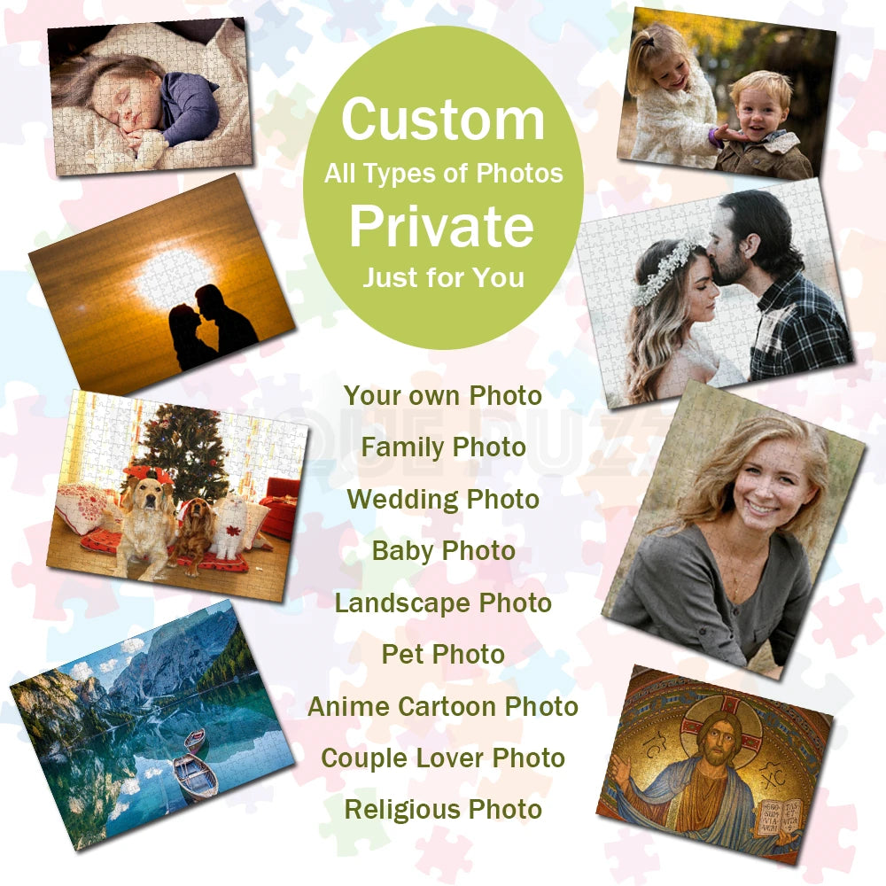 DIY Custom Jigsaw Puzzle Customize Your Own Personalized Picture Puzzle Anniversary Festival Gift Toy 108/200/300/500/1000/1500