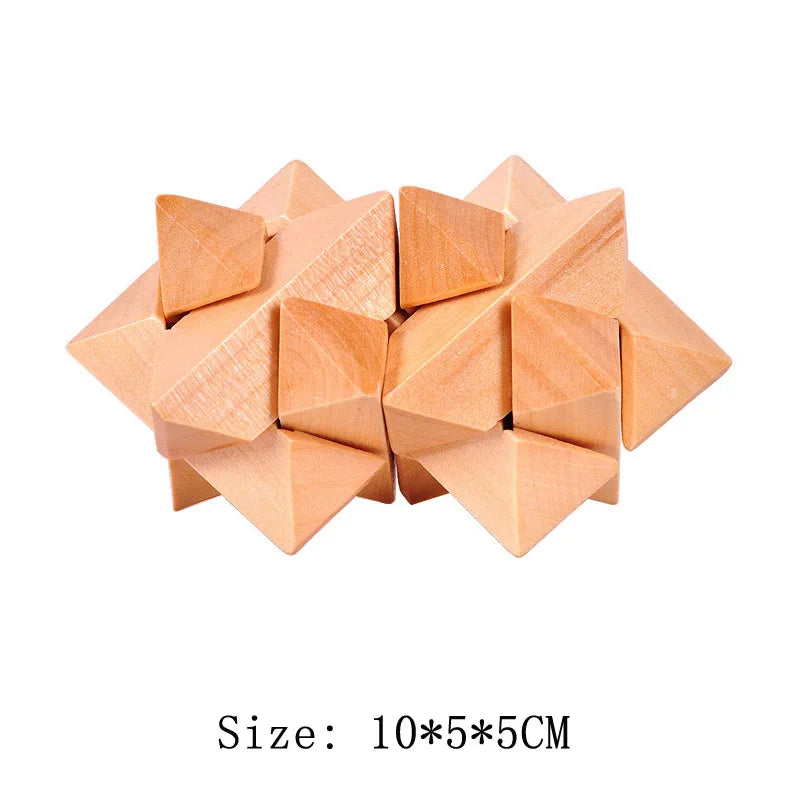 Lu Ban Puzzle Wooden Brain Toys IQ Games Children And Adults Casse Tete Rompecabezas 3D De Madera Juegos De Inteligencia