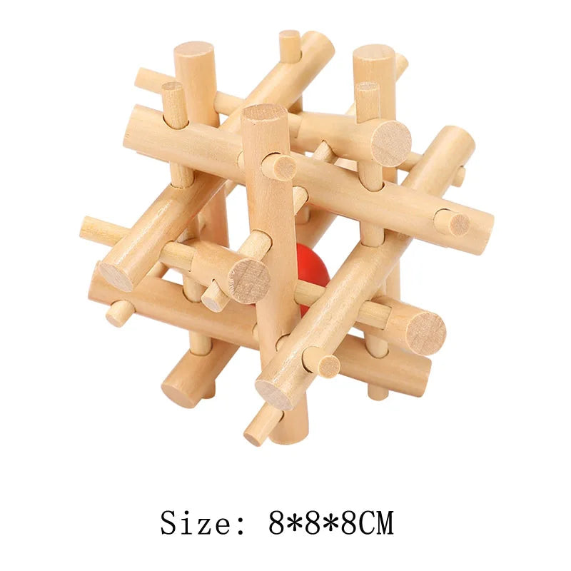 Lu Ban Puzzle Wooden Brain Toys IQ Games Children And Adults Casse Tete Rompecabezas 3D De Madera Juegos De Inteligencia