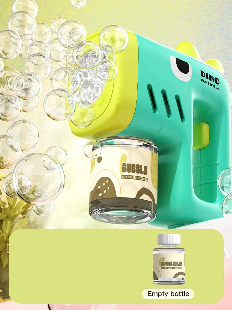 Space Astronauts Fully Automatic Bubble Gun Rocket Bubbles Machine Automatic Blower with Bubble Liquid Toy for Kids Bubble Gift