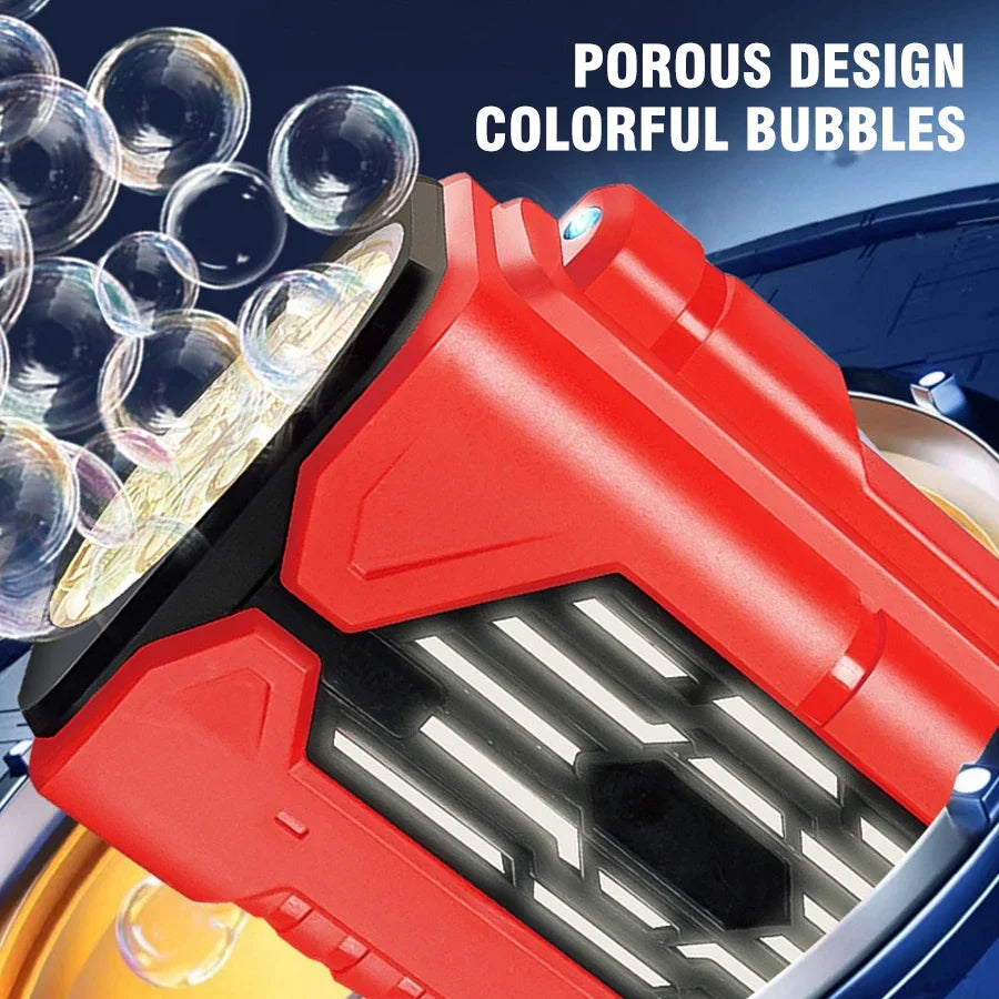 Electric Bubble Gun Automatic Space Soap Bubble Machine Kids Toy Soap Bubble Maker Blower Toys for Novel Children Outdoor Toy