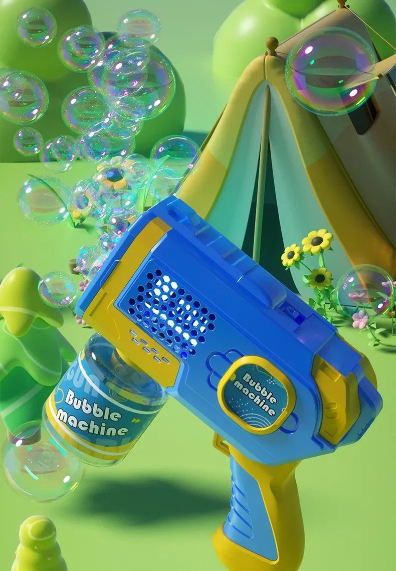 Space Electric Automatic Bubble Machine Bubble Gun Summer Beach Bathing Outdoor Games Children Fantasy Kids Bubble Toy