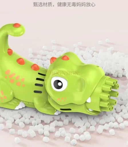 Tiger Blowing Bubble Machine Children's Handheld Gatling Machine Gun Electric Girl Heart Pop Toy