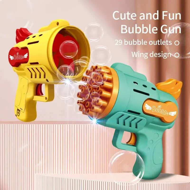 Clearance_Light-Up Bubble Gun - 29-Hole Gatling Blaster for Boys & Girls 6-14 Years Old(Batteries & Bubble Liquid Not Included)_