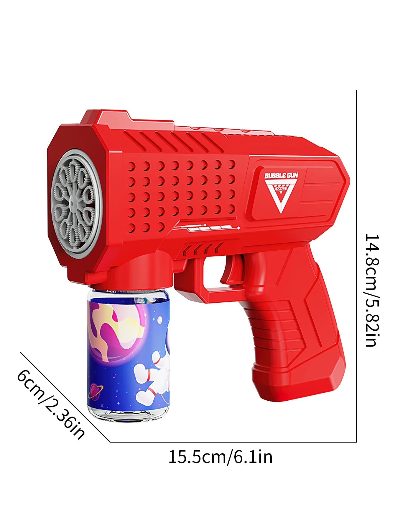 10 hole handheld fully automatic Gatling children's blowing bubble gun bubble machine without battery and bubble water