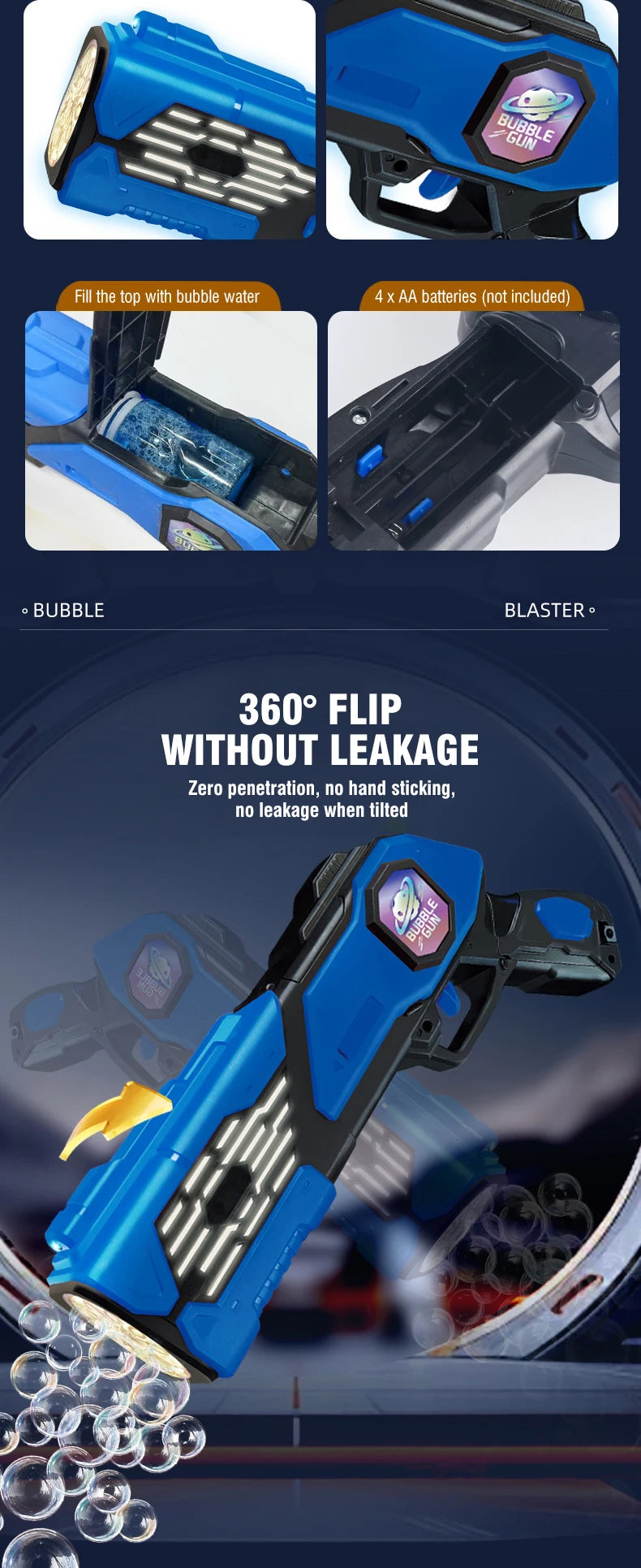 Electric Bubble Gun Automatic Space Soap Bubble Machine Kids Toy Soap Bubble Maker Blower Toys for Novel Children Outdoor Toy