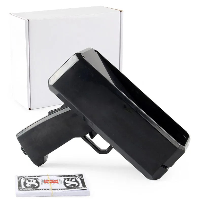 Super Money Gun Shooter 'Make It Rain' Toy Gun for Kids Halloween Xmas Holiday Party Game Indoor Outdoor Fun Birthday Gift