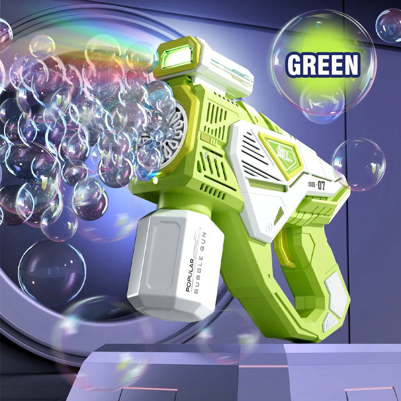 Electric Space Soap Bubble Gun Automatic Bubble Machine Maker Lights Astronaut Outdoor Games Park Toys for Kids Children's Gift
