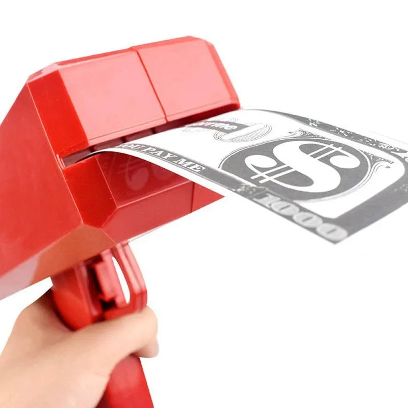 Shoot Money Gun Toy Funny Party Game Shoot Pistol Paper Money Wedding Birthday Christmas Decoration Shooter Throwing Kids Toys