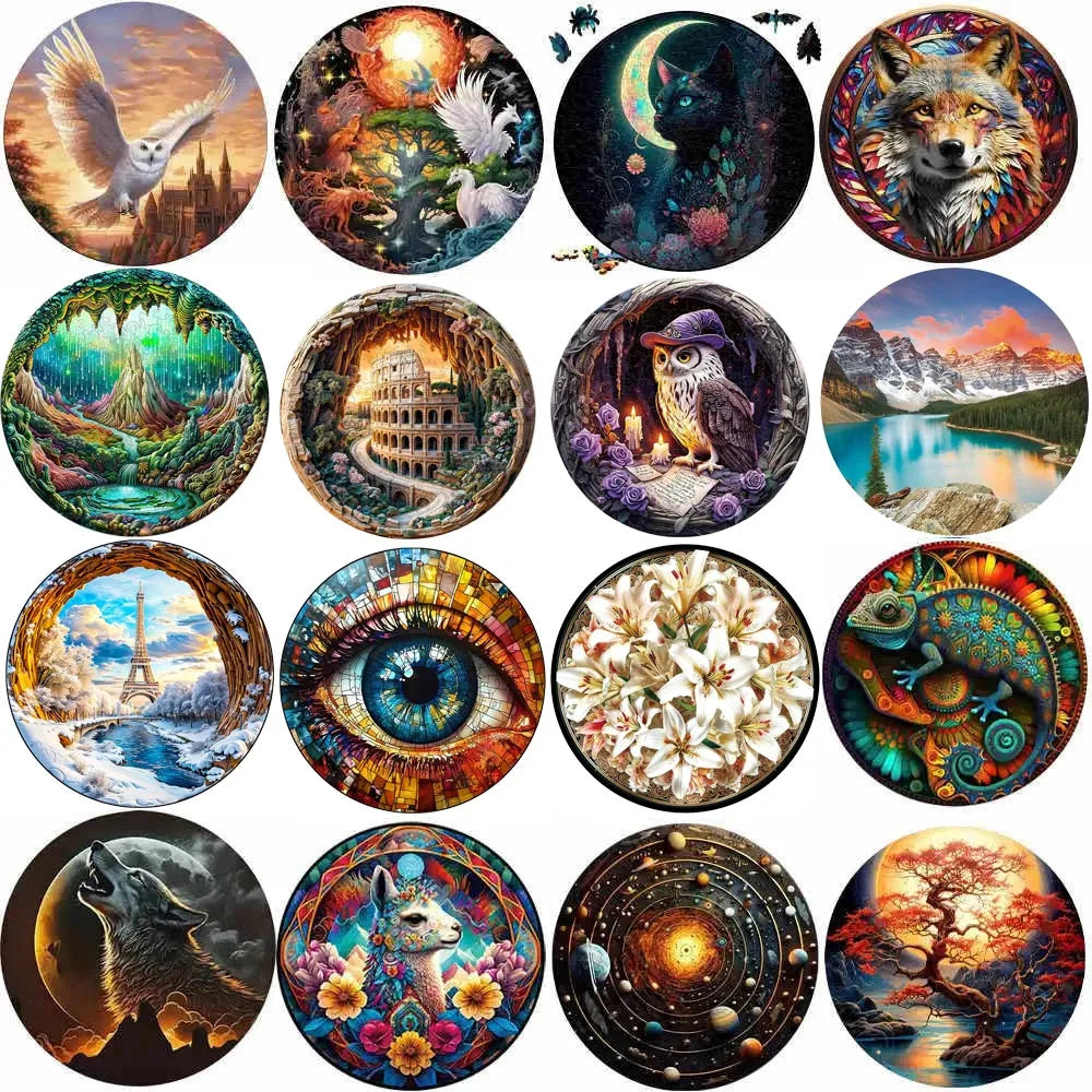 Populal Cat Jigsaw Wooden Puzzle Children'S Puzzle Gifts Unique Family Puzzle Games Wooden Diy Crafts Games