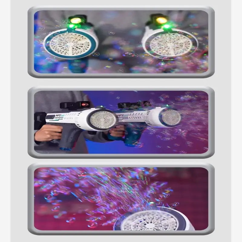 New fully automatic 57 hole new energy electric colorful light bubble gun children's outdoor interactive toy