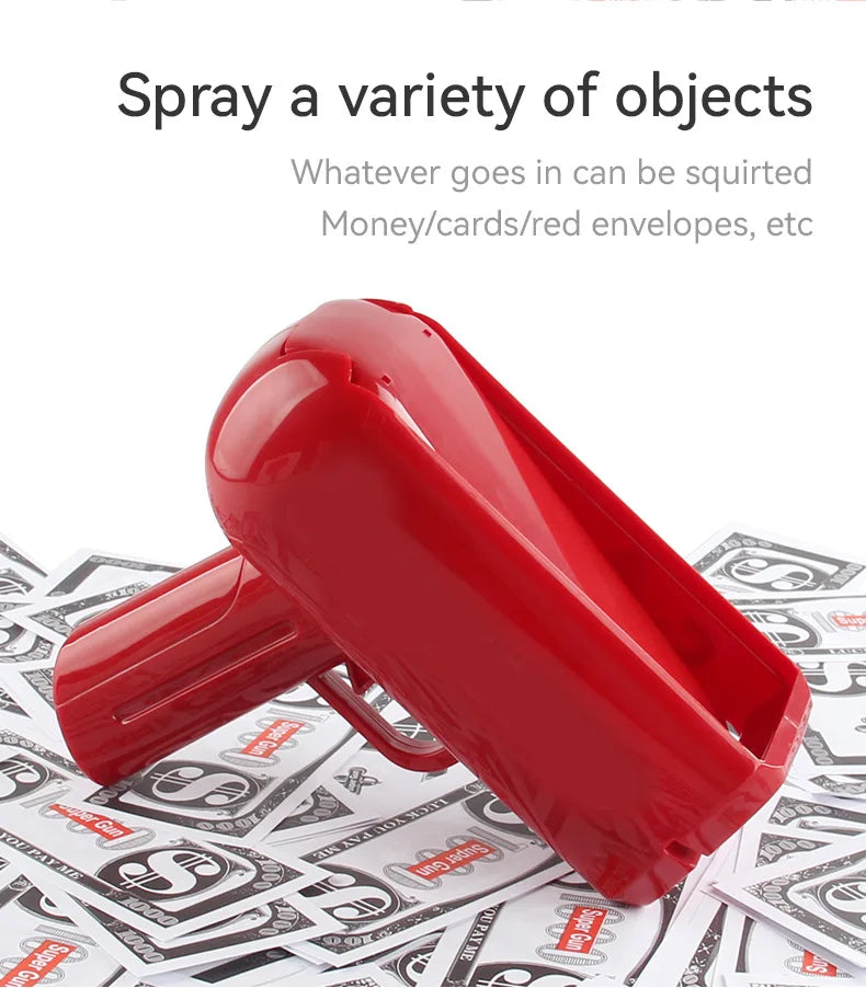 Banknote gun game toys Pistol Party Golden Money Gun Party toys Games Cash Funny toys Wedding Golden Money gun celebrate toy