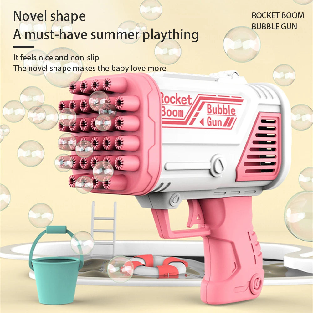 Children's 32 Hole Bubble Machine Electric Bubble Gun Outdoor Parent-child Bubble Blowing Toys