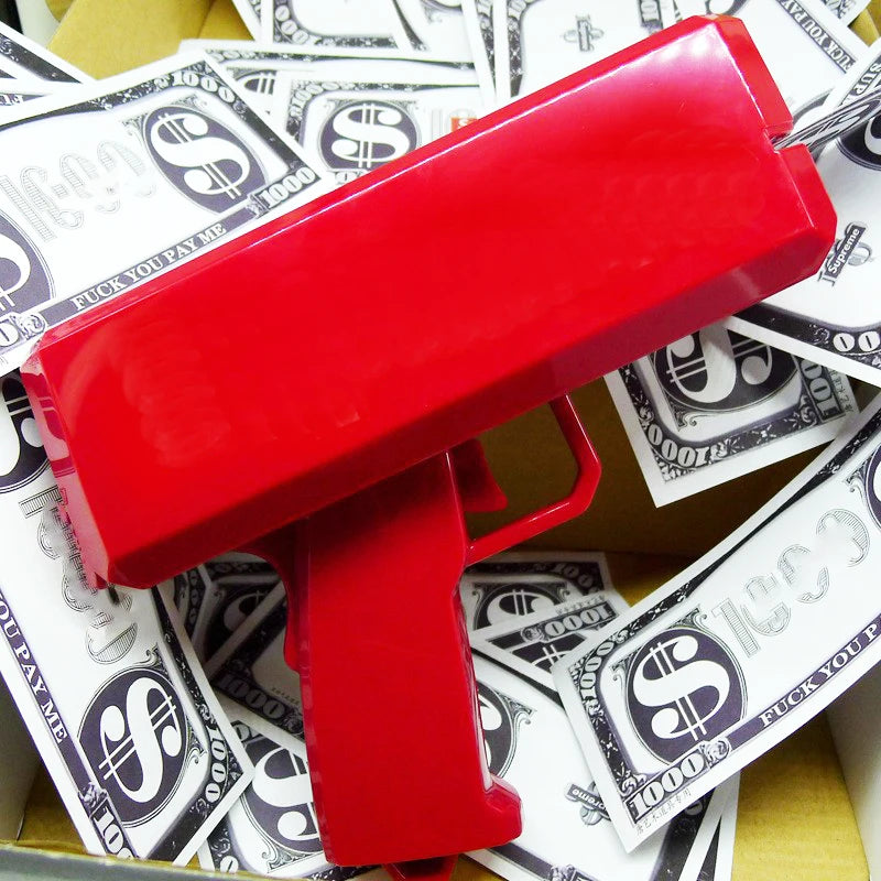 Shoot Money Gun Toy Party Banknote Shoot Pistol Paper Money Shooter Throwing Machine Funny Game Fashion Gift Party Supply Toys