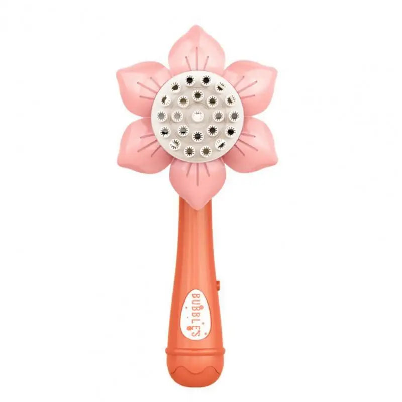 Bubble Machine Sunflower 23 Hole Electric Automatic Bubbles Gun Soap Blowering Outdoor Party Toys for Girls Children Xmas Gifts