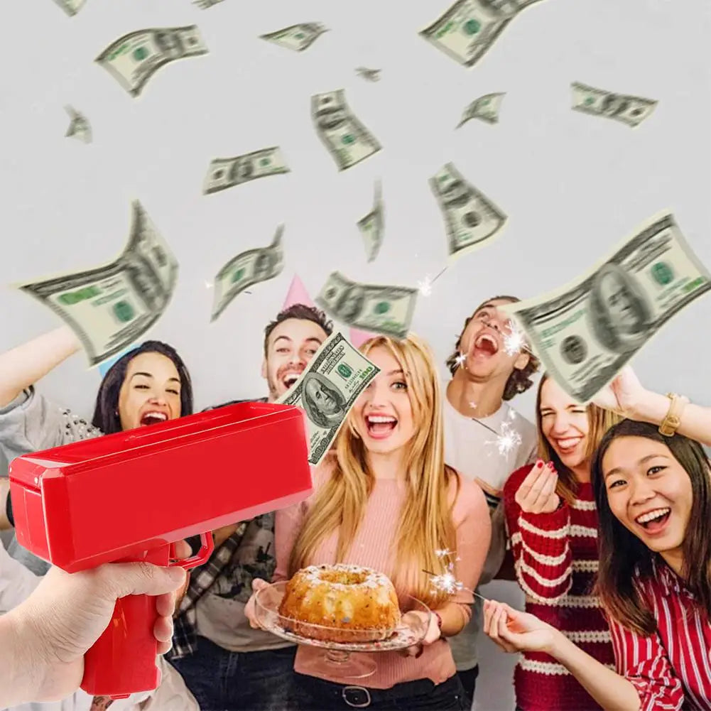 Electric Money Shooter Toy Gun Banknote Gun Shooter Toys Children's Toys Parent-child Interaction Props For Party Game Wedd O5u6