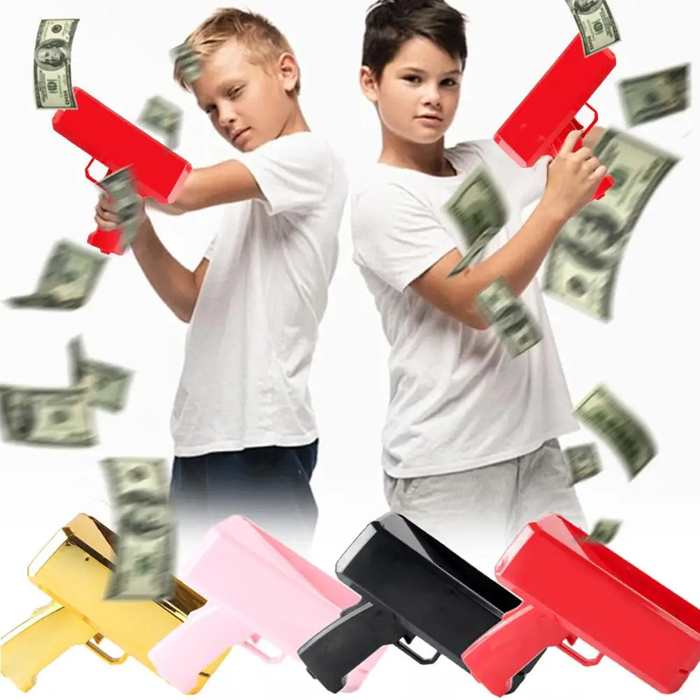 Electric Money Shooter Toy Gun Banknote Gun Shooter Toys Children's Toys Parent-child Interaction Props For Party Game Wedd O5u6