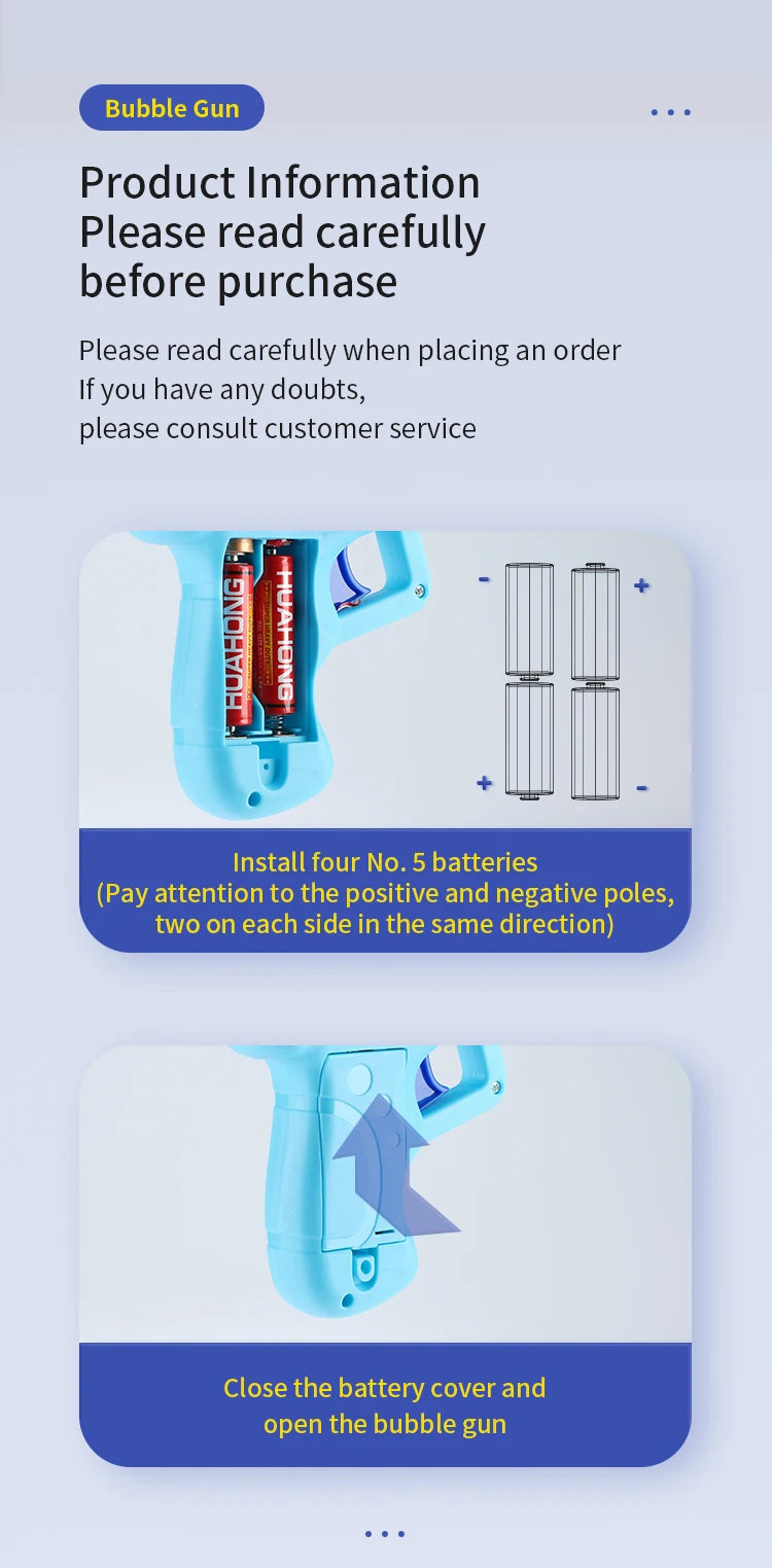 Clearance_Light-Up Bubble Gun - 29-Hole Gatling Blaster for Boys & Girls 6-14 Years Old(Batteries & Bubble Liquid Not Included)_
