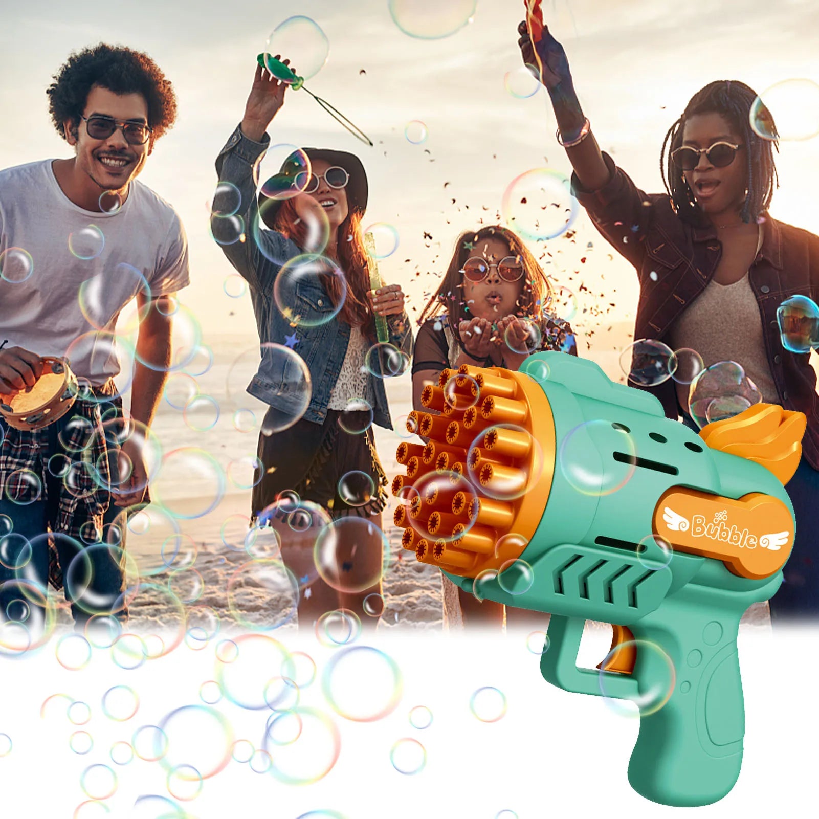 Bubble Gun LED Light Electric Automatic Soap Pomperos Bubble Machine Toys for Kids Outdoor Wedding Party Children's Gifts