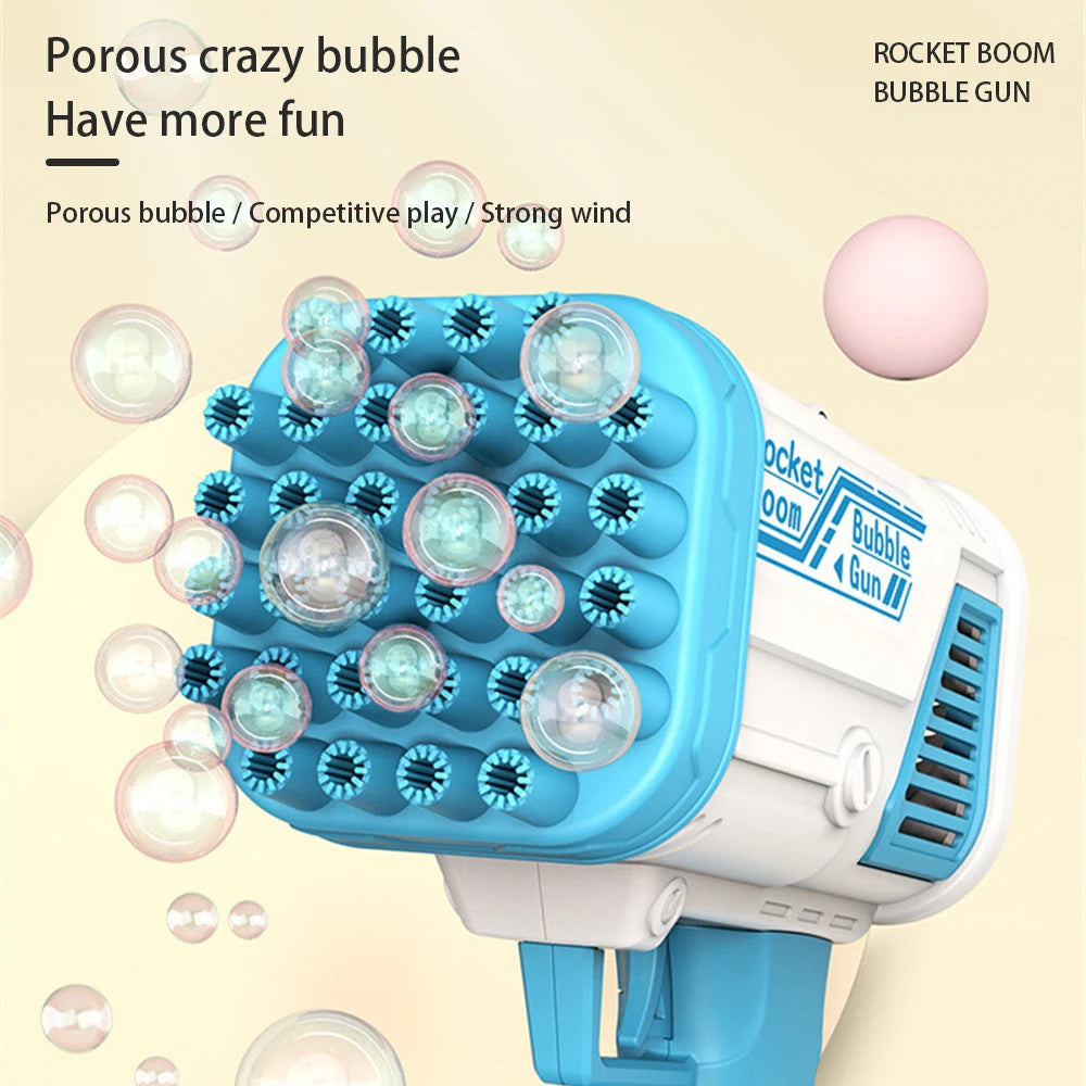 Children's 32 Hole Bubble Machine Electric Bubble Gun Outdoor Parent-child Bubble Blowing Toys