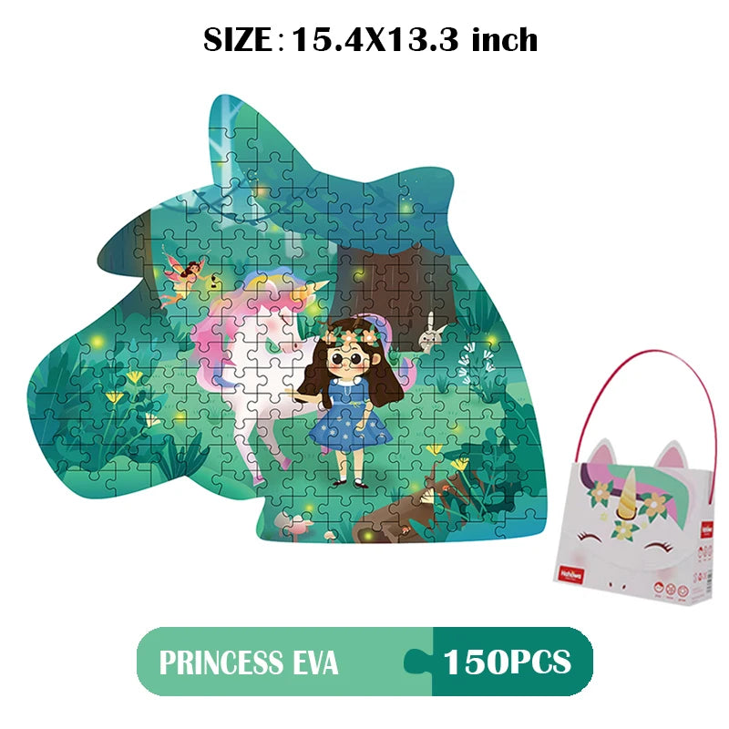 Hahowa Unique Animal Puzzle Children Jigsaw Puzzle Toy With Paper Gift Box Montesorri Education Games Toys Gifts For Kids Child