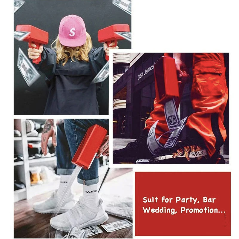 Money Shooter Gun Party Game Spray Money Gun Shooter Bachelor Props Party Supplies Festival Celebration Wedding Decoration