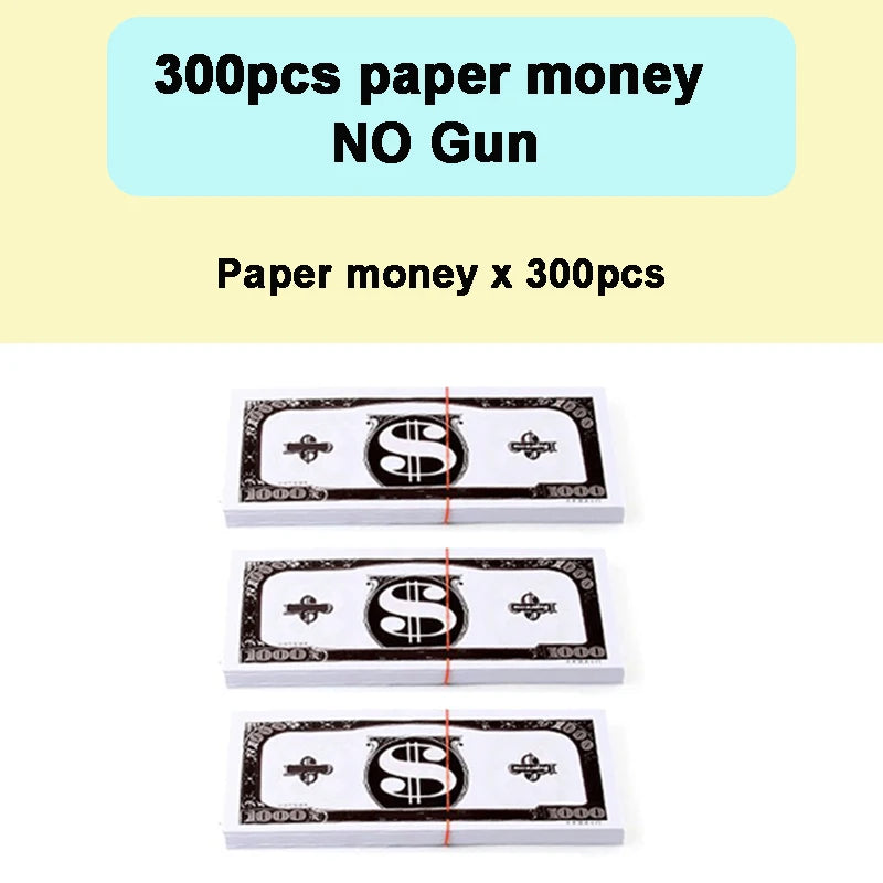 Shoot Money Gun Toy Funny Party Game Banknote Shoot Pistol Paper Money Wedding Birthday Decoration Shooter Throwing Toys Kids
