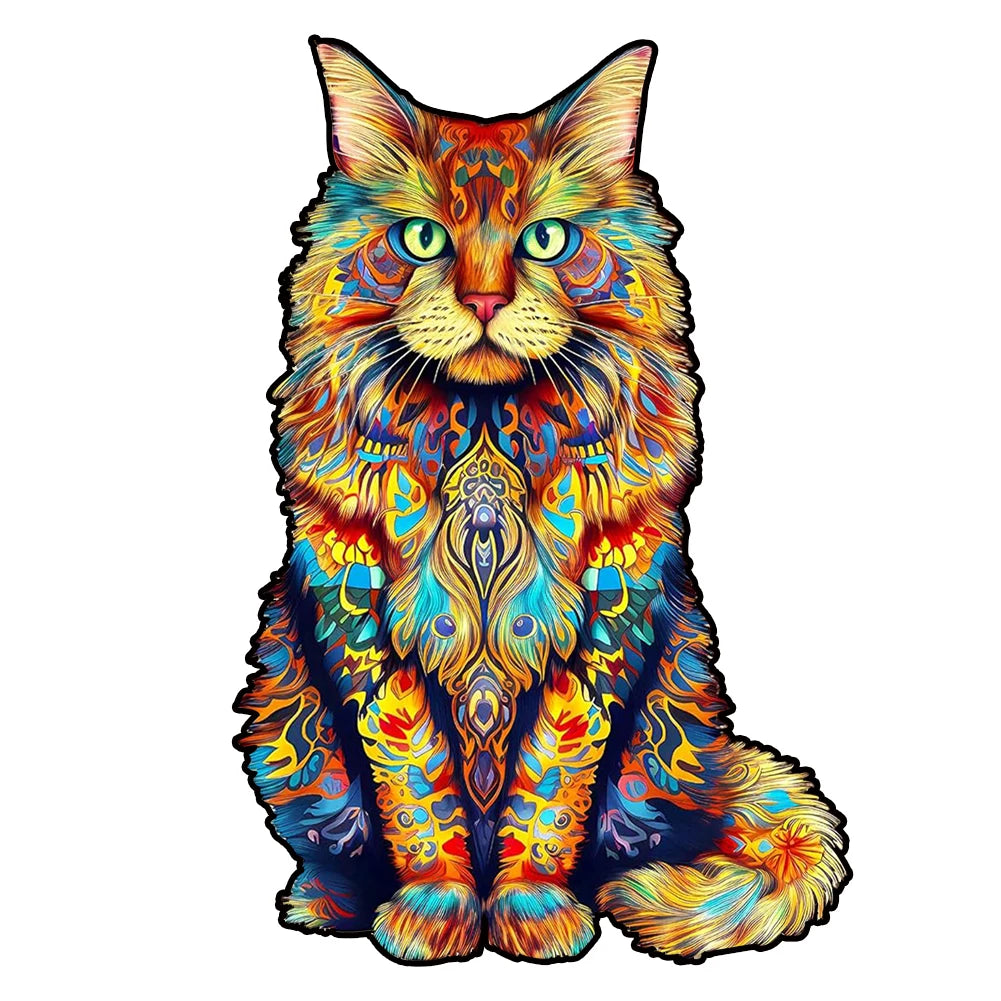 300 Pcs Wooden Puzzles Animal Jigsaw for Adults Kids Mysterious Lion Puzzle Holiday Gifts Interactive Games Toys Wood Jigsaw