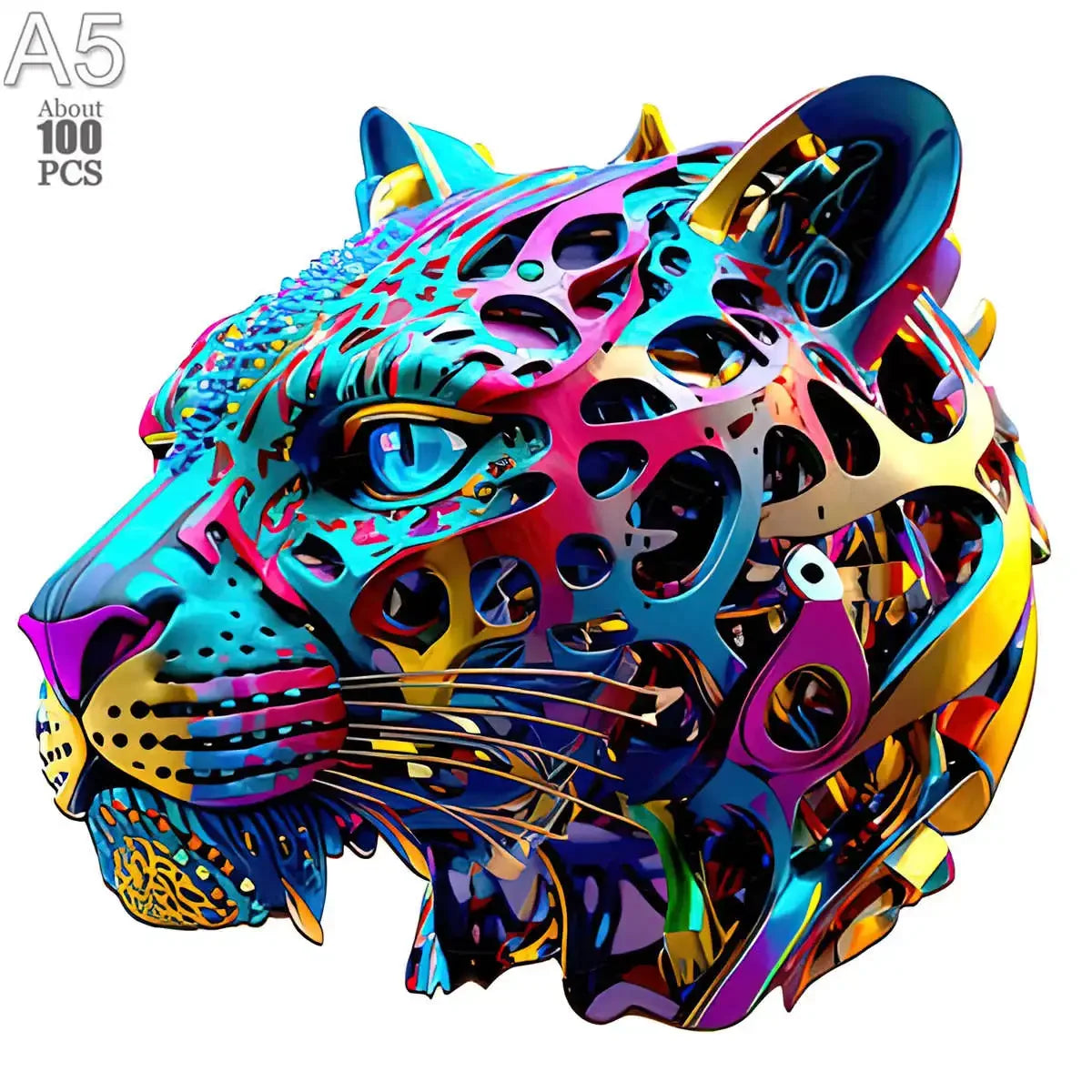 300 Pcs Wooden Puzzles Animal Jigsaw for Adults Kids Mysterious Lion Puzzle Holiday Gifts Interactive Games Toys Wood Jigsaw