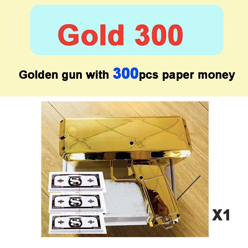 Shoot Money Gun Toy Funny Party Game Banknote Shoot Pistol Paper Money Wedding Birthday Decoration Shooter Throwing Toys Kids
